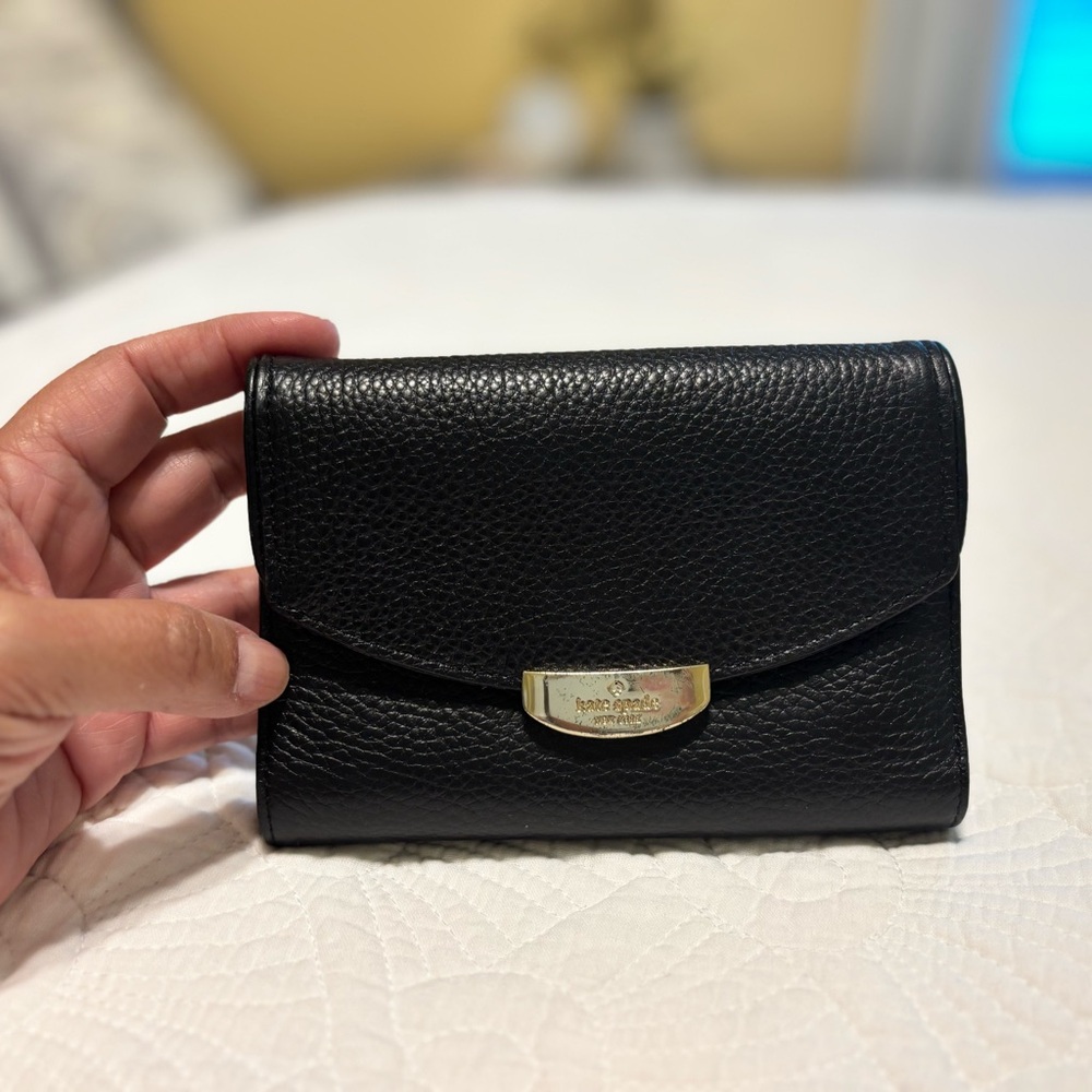 Kate Spade Callie Mulberry Street Black Leather Wallet